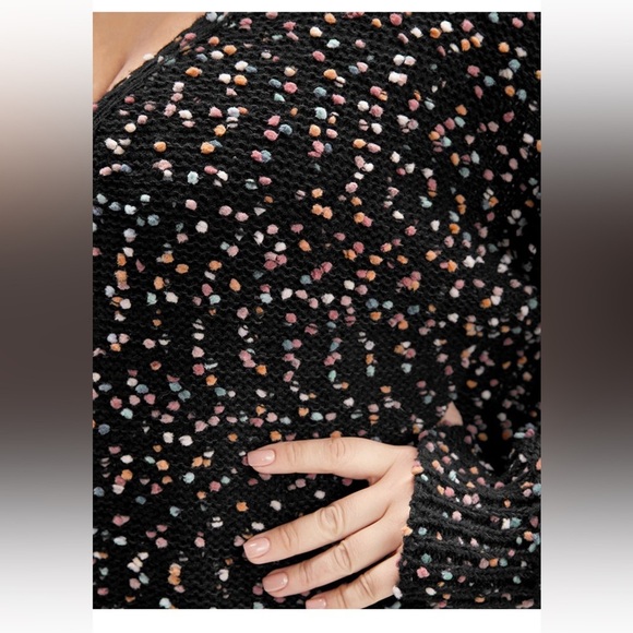 BloomChic Plus Size 2XL Color Ping Pong Yarns V Neck Popcorn Knit Top us18-20 - Picture 5 of 8